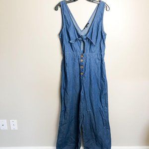Haute Monde Chambray Denim Romper